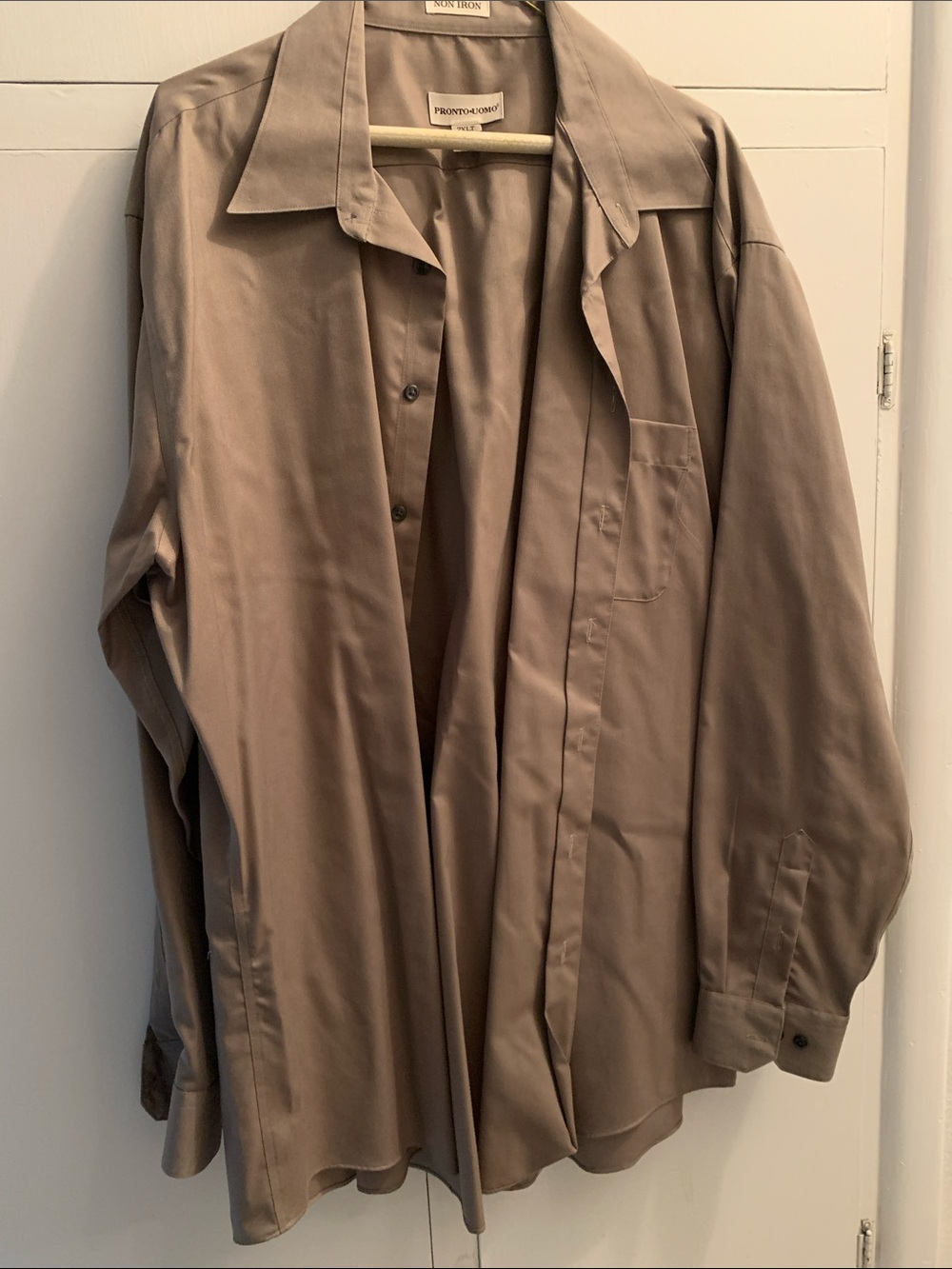 Pronto Uomo Taupe Lightweight Button-Up Shirt